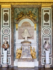Busto di Luigi XIV, Salon de Diane, Grand Appartamento, Chateau de Versailles, Francia, XVII secolo