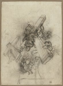 Putti che portano la croce (recto); studi di una mano (verso) da Gian Lorenzo Bernini