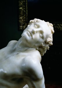 Il martirio di San Lorenzo (dettaglio della testa del santo, 1613)