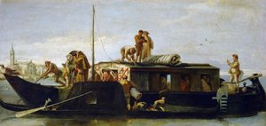 Il battello postale (Il Burchiello) da Giovanni Domenico Tiepolo