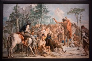 San Giovanni Battista predica alla folla da Giovanni Domenico Tiepolo
