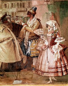 Maschere veneziane (dettaglio) da Giandomenico  Tiepolo