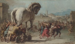 La processione del cavallo di Troia a Troia, ca 1760 da Giovanni Domenico Tiepolo