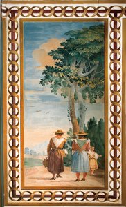 Tre Contadini Visti da Dietro, dalla Stanza delle Scene Rustiche, nella Foresteria, 1757 da Giovanni Domenico Tiepolo