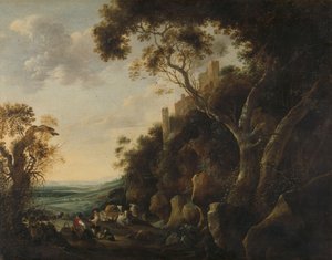 Paesaggio con pastori da Gijsbert Gillisz de Hondecoeter