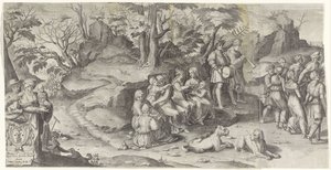 Matrimonio di Isacco e Rebecca (foglio 1) da Gijsbert Van Veen