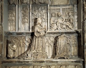 Arte gotica: Sepoltura di Juan de Padilla (1490-1521). Scultura in marmo di Gil de Siloe, circa 1500. Burgos, Museo di Burgos da Gil de Siloe