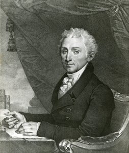 James Monroe, 5° Presidente degli Stati Uniti (litografia in b/n) da Gilbert Stuart