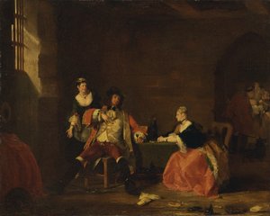 Il capitano Macheath travolto da Polly e Lucy nella "Beggar