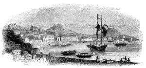Veduta di Macao, 1847 da Giles