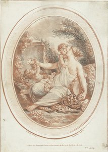 Baccanale con ninfa e due putti