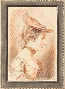 Testa di una giovane donna da Gilles Demarteau
