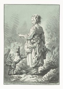 Giovane donna con cane (Jeune villageoise)