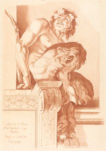 Satiro da Gilles Demarteau the Elder after René Michel Slodtz after Annibale Carracci