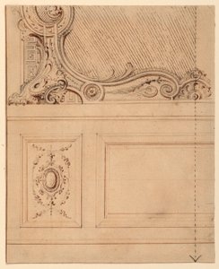 Disegno, Progetto per la parte inferiore di un pannello murale, 1714 da Gilles Marie Oppenord