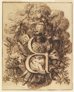 Disegno ornamentale per la lettera B