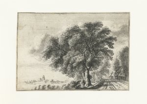 Paesaggio con vista su Dordrecht a sinistra