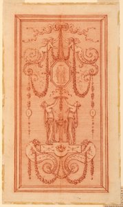 Progetto per un Pannello Decorativo (con Ninfe e Ghirlande)