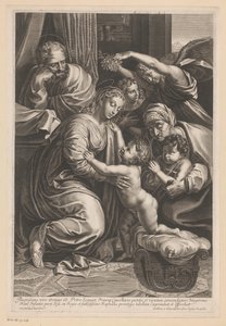 Sacra Famiglia con Elisabetta, Giovanni Battista e angeli da Gilles Rousselet