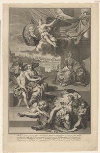 Allegoria sulla storia della Gran Bretagna con il ritratto di Isaac de Larrey da Gilliam van der Gouwen