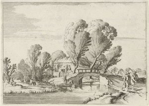 Due passeggiatori presso un canale da Gillis van Scheyndel (I)