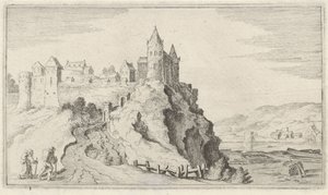 Città fortificata su una collina da Gillis van Scheyndel (I)