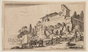 Villa con rovine su un