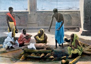 Cremazione in India, c1890