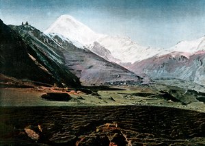 Monte Kazbek, Caucaso, c1890 da Gillot