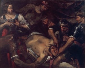 I Filistei accecano Sansone da Gioacchino Assereto