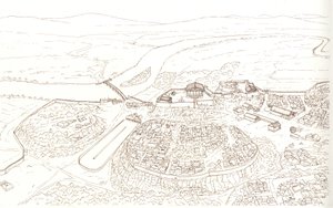 Roma antica (arcaica): veduta della città di Roma nel VI secolo a.C. da Giorgio Albertini