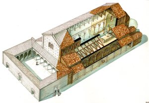 Arte bizantina: ricostruzione della Basilica di Cabianca, fondata sotto l