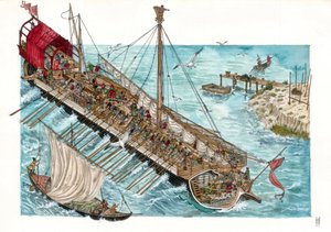 Ricostruzione di una galea veneziana del XV secolo ad opera di Giorgio Albertini.