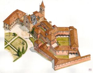 Arte romanica: veduta aeriana della struttura dell