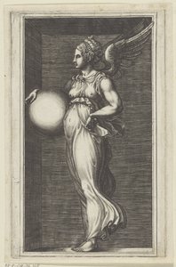 Figura allegorica con una sfera