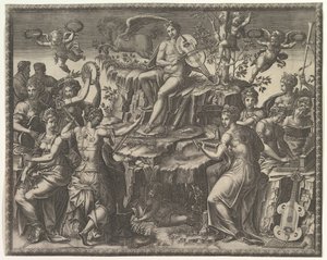 Apollo e le Muse, ca. 1557 da Giorgio Ghisi