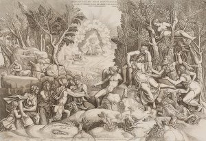 Cefalo piange per Procri (dopo un disegno di Giulio Romano) da Giorgio Ghisi