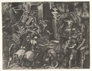 La caduta di Troia e la fuga di Enea da Giorgio Ghisi