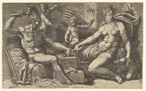 Venere e Vulcano alla fucina, ca. 1555 da Giorgio Ghisi