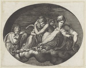 Venere, due dee e due putti