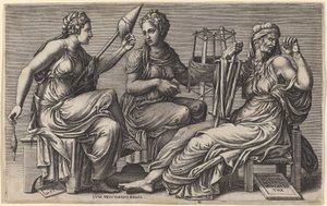 Le tre Parche da Giorgio Ghisi after Giulio Romano
