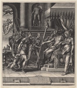 La Calunnia di Apelle da Giorgio Ghisi after Luca Penni