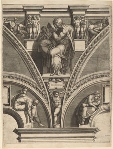 La Sibilla Persiana da Giorgio Ghisi after Michelangelo