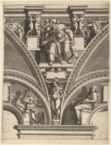 Il profeta Ezechiele da Giorgio Ghisi after Michelangelo