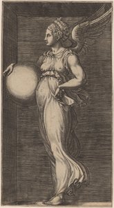 Figura allegorica che tiene una sfera