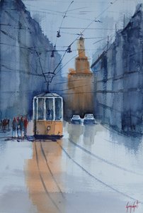 Riflessi del tram di Bologna da Giorgio Gosti