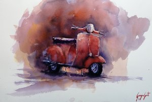 Scooter rosso classico