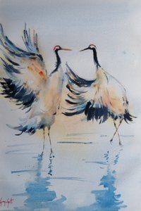 Dancing Cranes Water da Giorgio Gosti