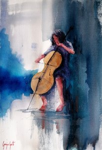 Violoncellista espressivo da Giorgio Gosti