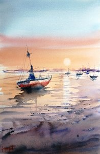 Golden Hour Boat